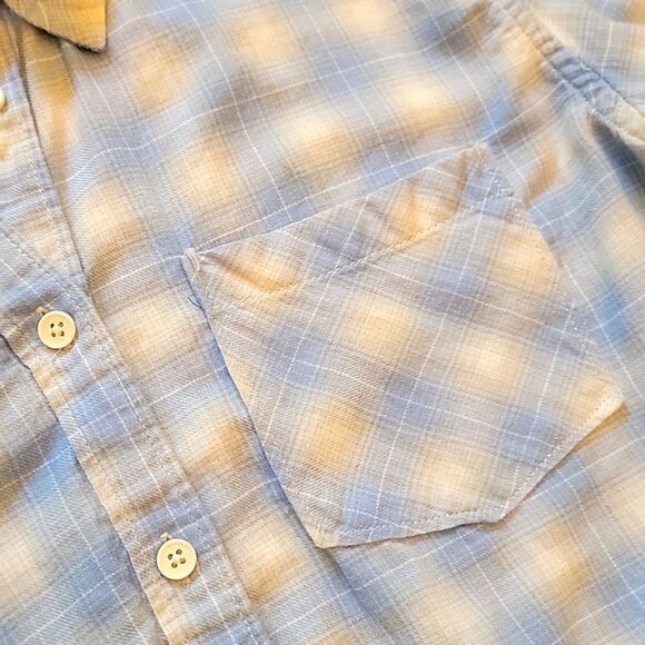 Blue plaid Button down shirt size XS PAIGE 💙 - Picture 10 of 12